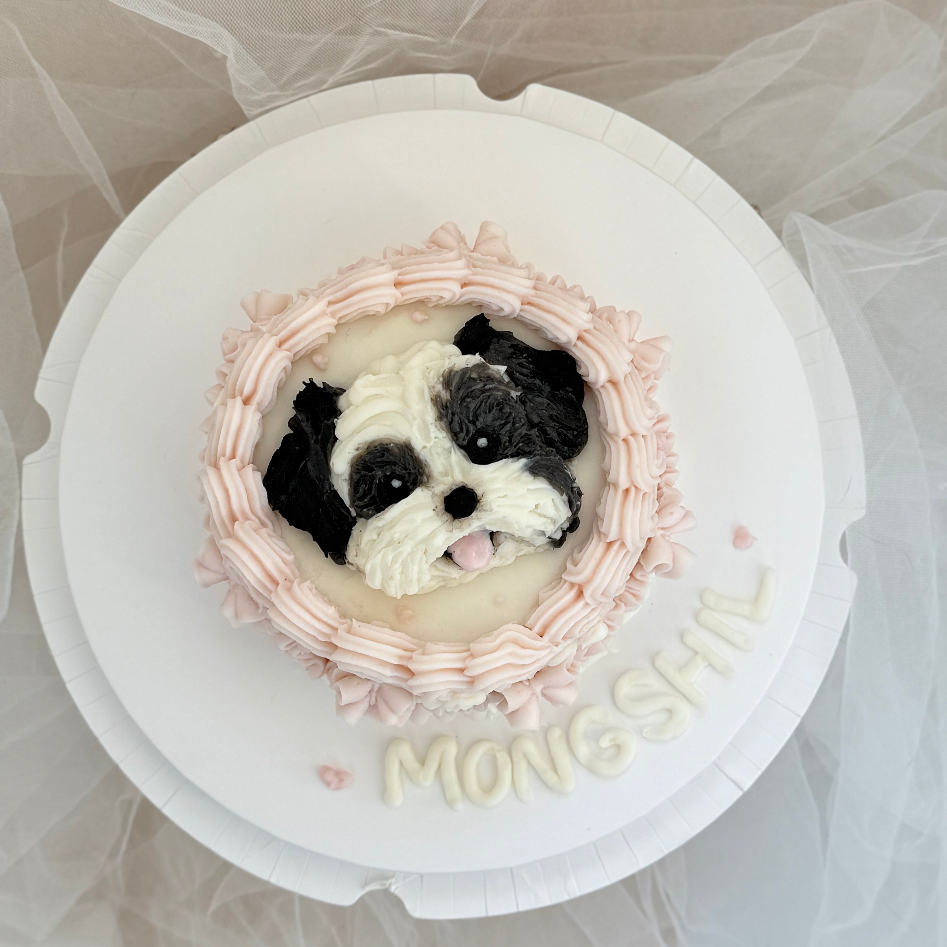 【2D Pet Cake】5 inch 2D Vintage Pet Figurine Cake