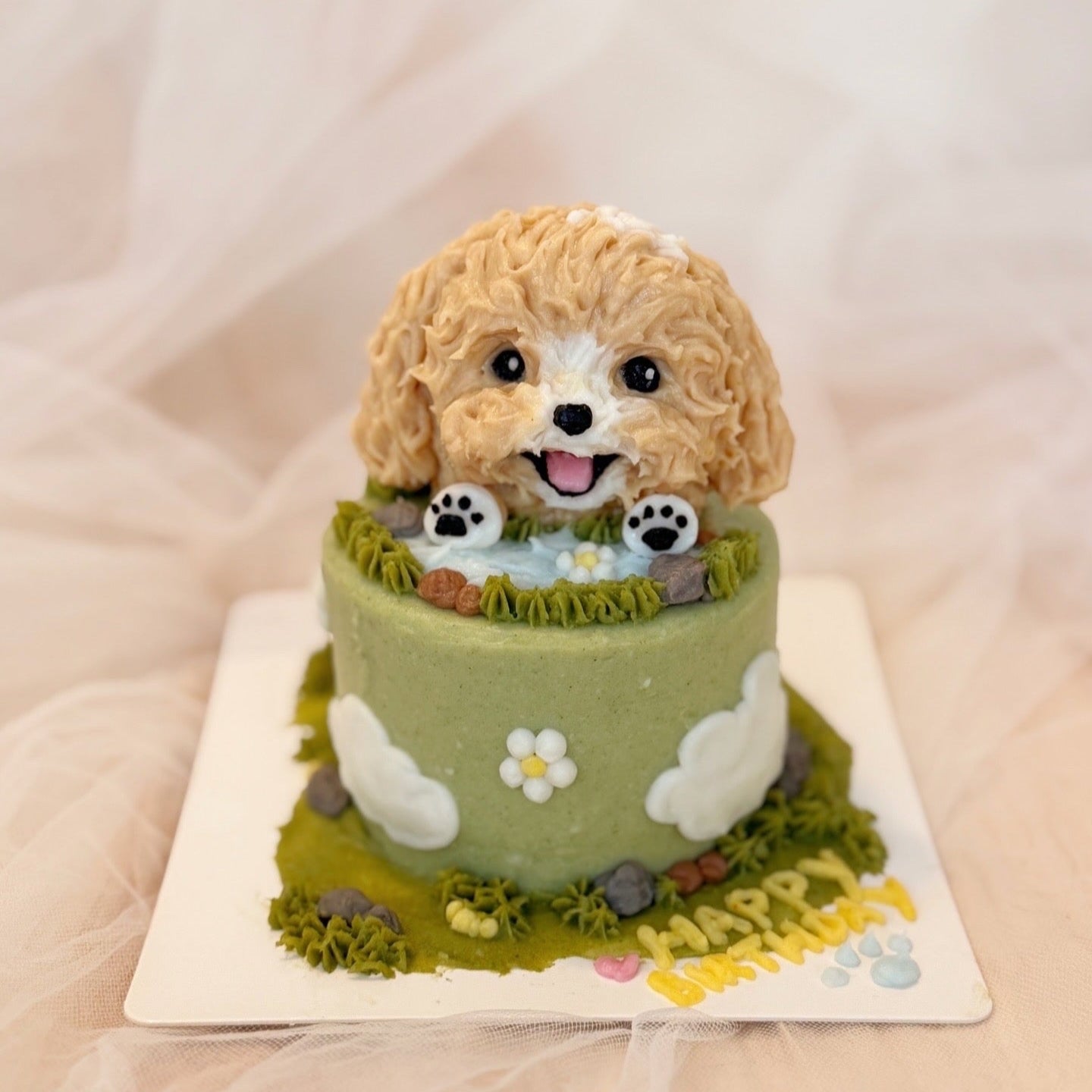 【Customized】3-inch Meadow Pup Cake