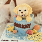 【Customized】3-inch Seaside Pup Cake