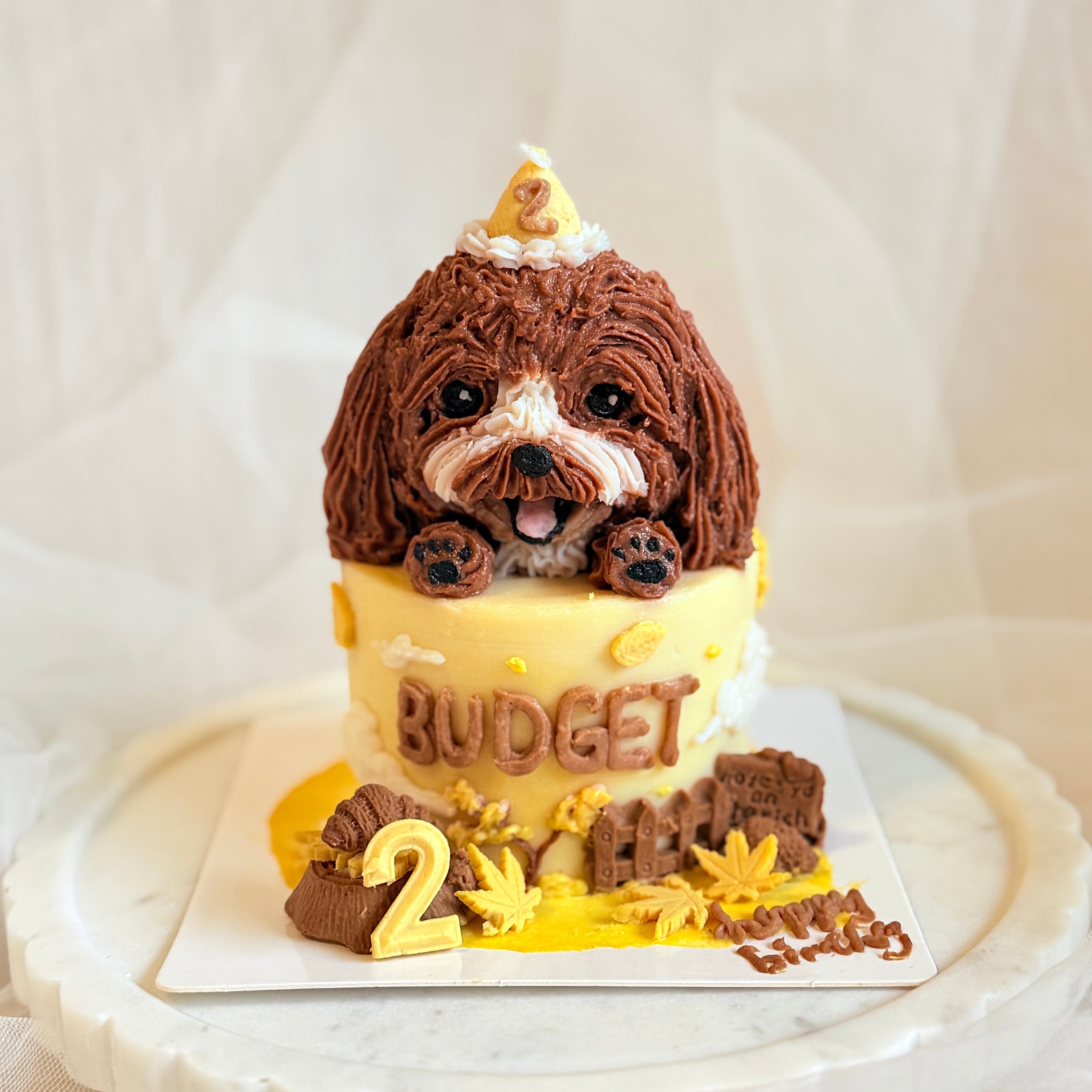 【Customized】3-inch Autumn Pup Cake