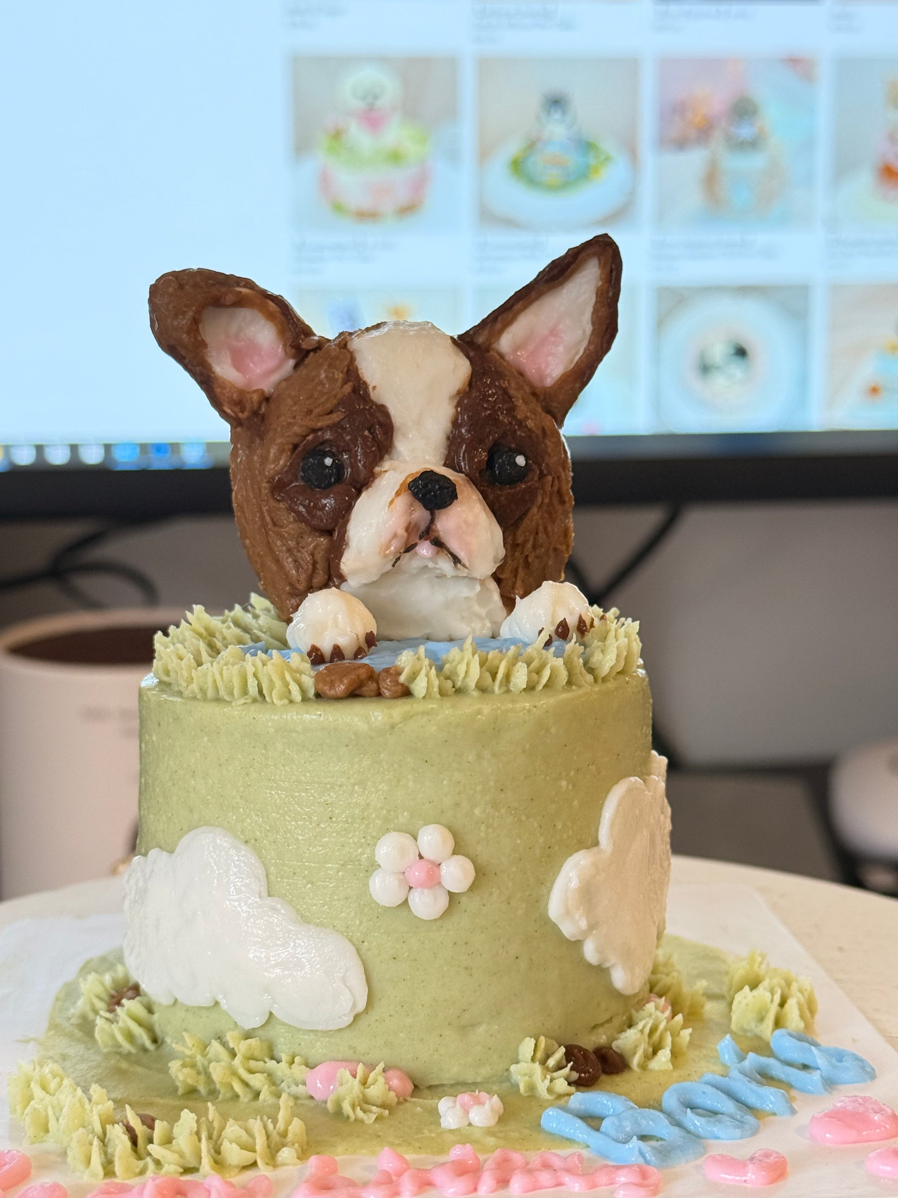 【Customized】3-inch Meadow Pup Cake
