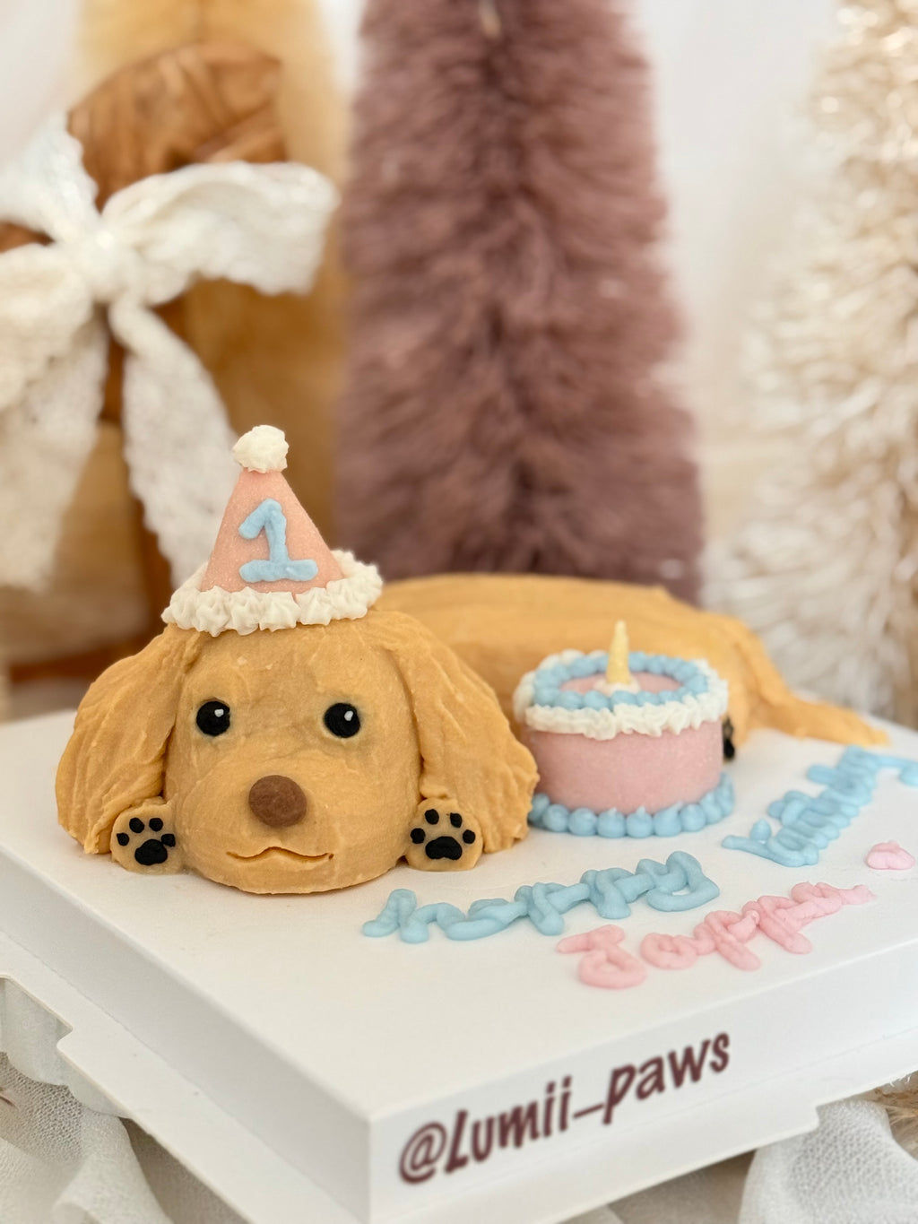 【Pet Figurine】Dachshunds Cake