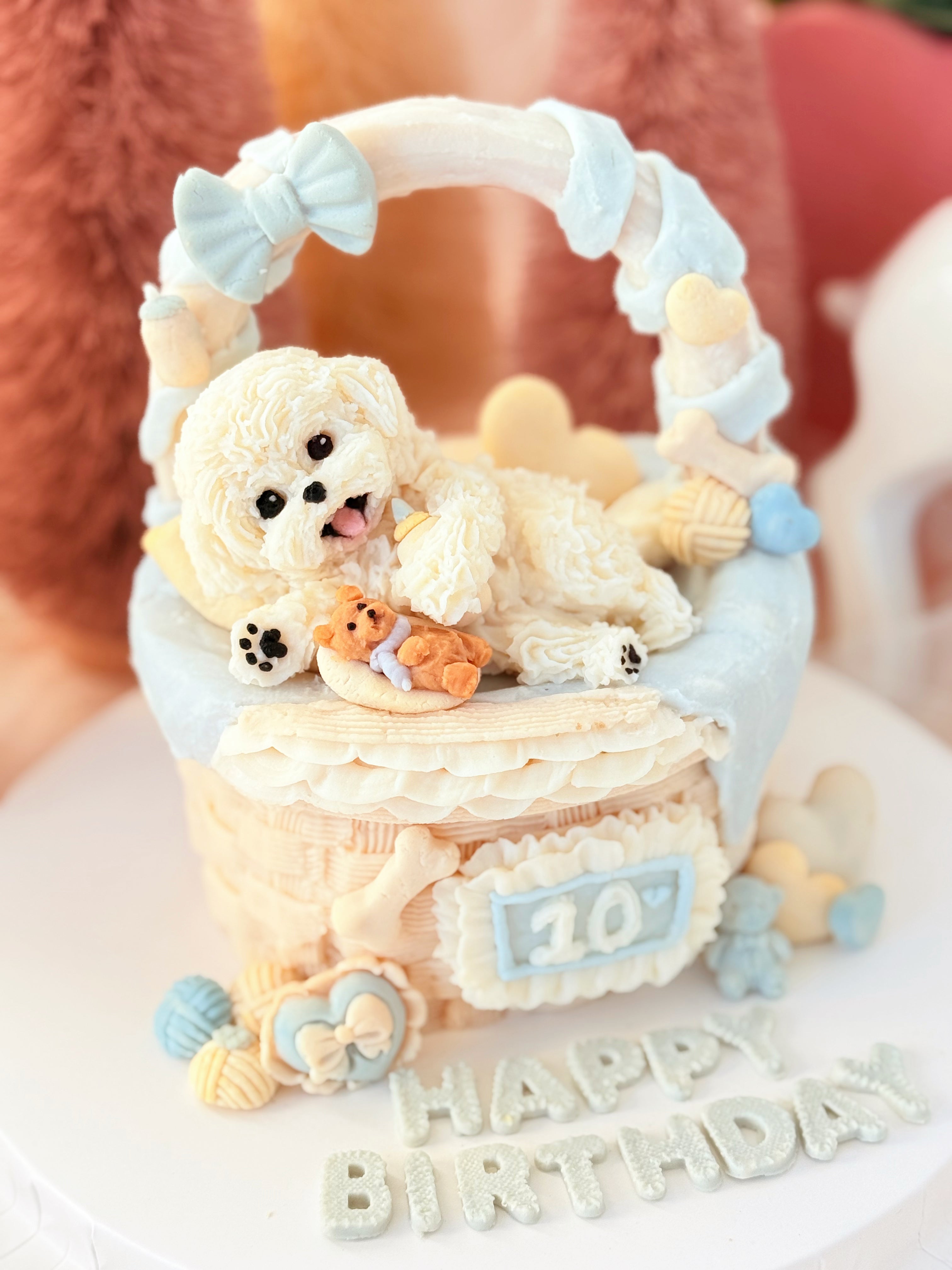 【Customized】Bloomy Pup Basket