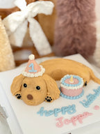 【Pet Figurine】Dachshunds Cake