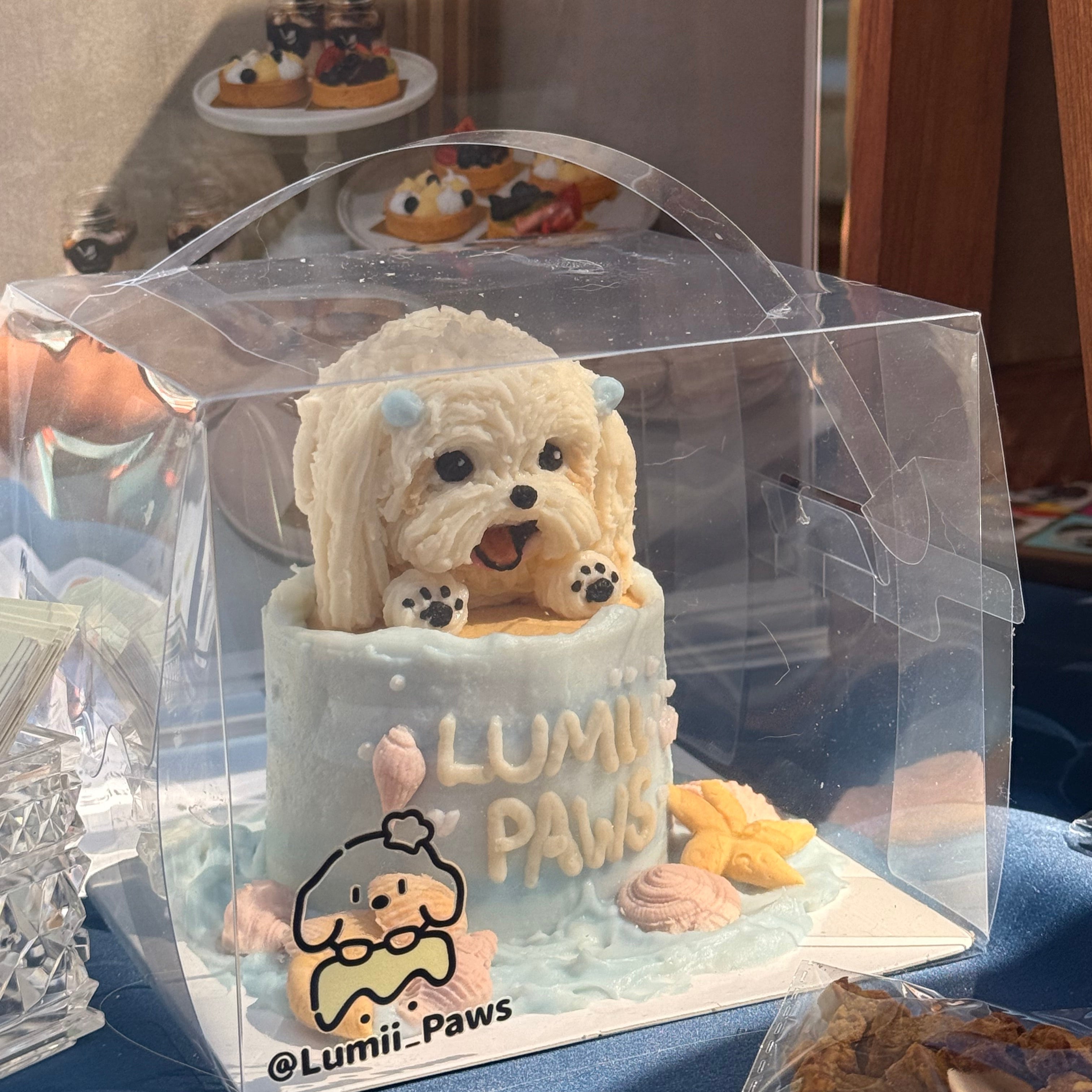 【Customized】3-inch Seaside Pup Cake