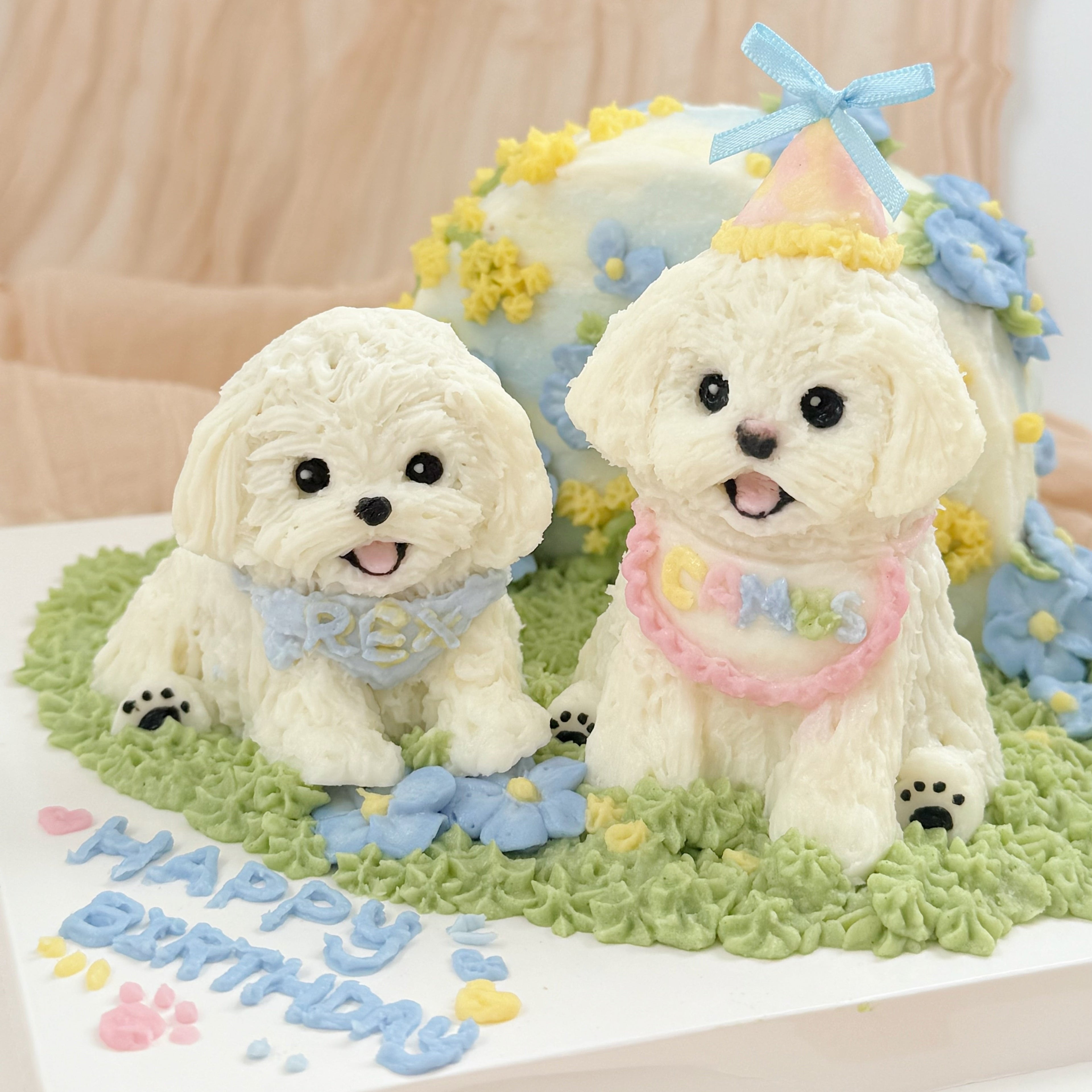【Customized】Blooming Pawscape 3D Pet Cake