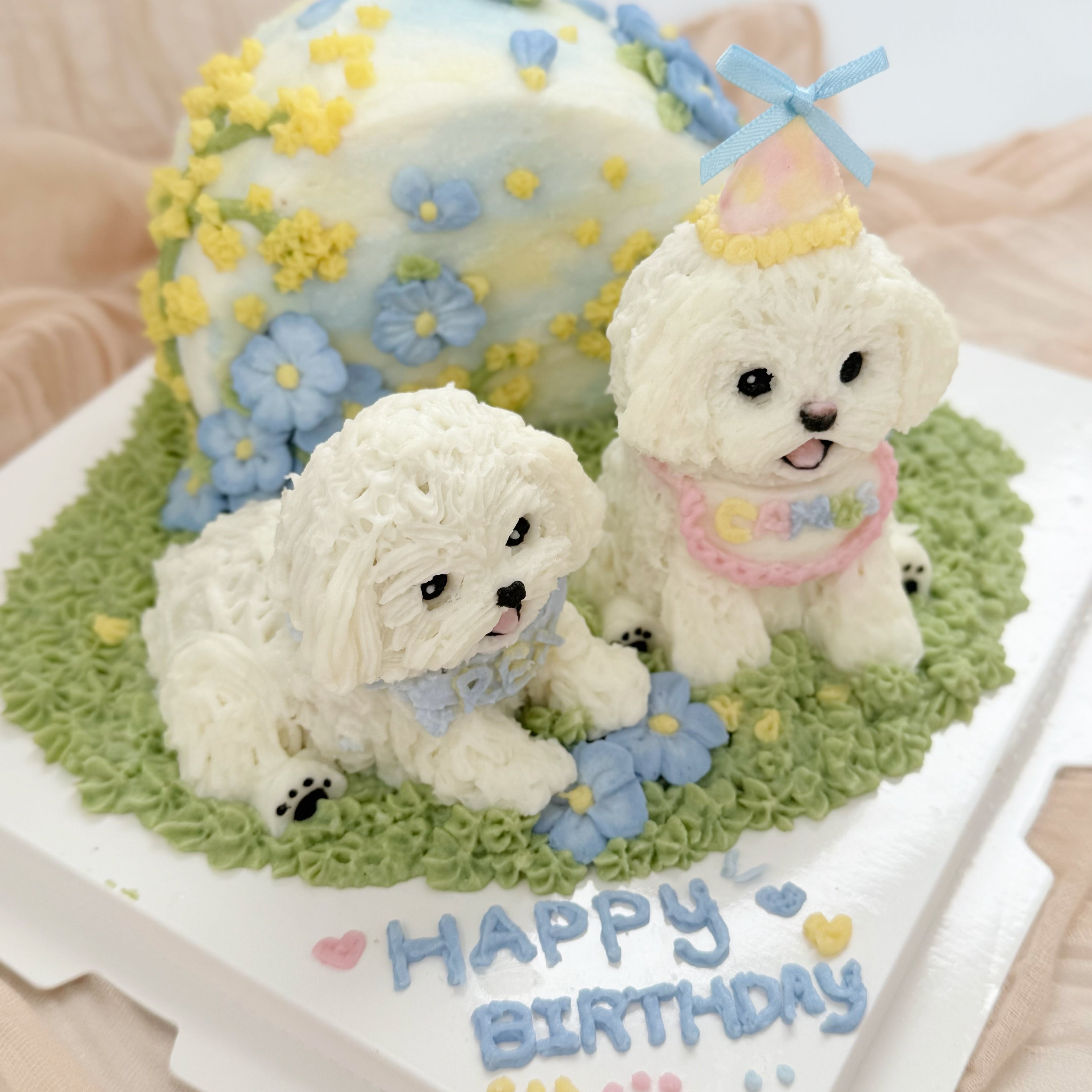 【Customized】Blooming Pawscape 3D Pet Cake