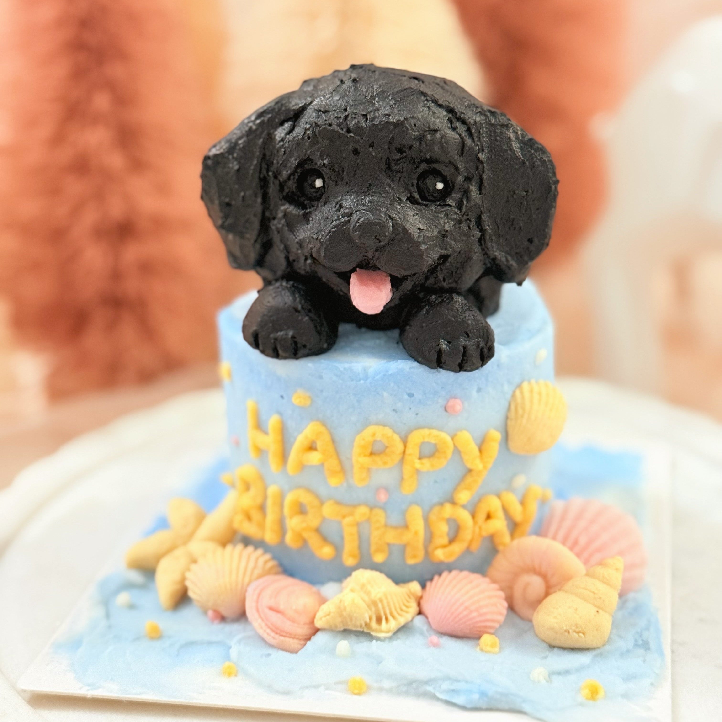 【Customized】3-inch Seaside Pup Cake