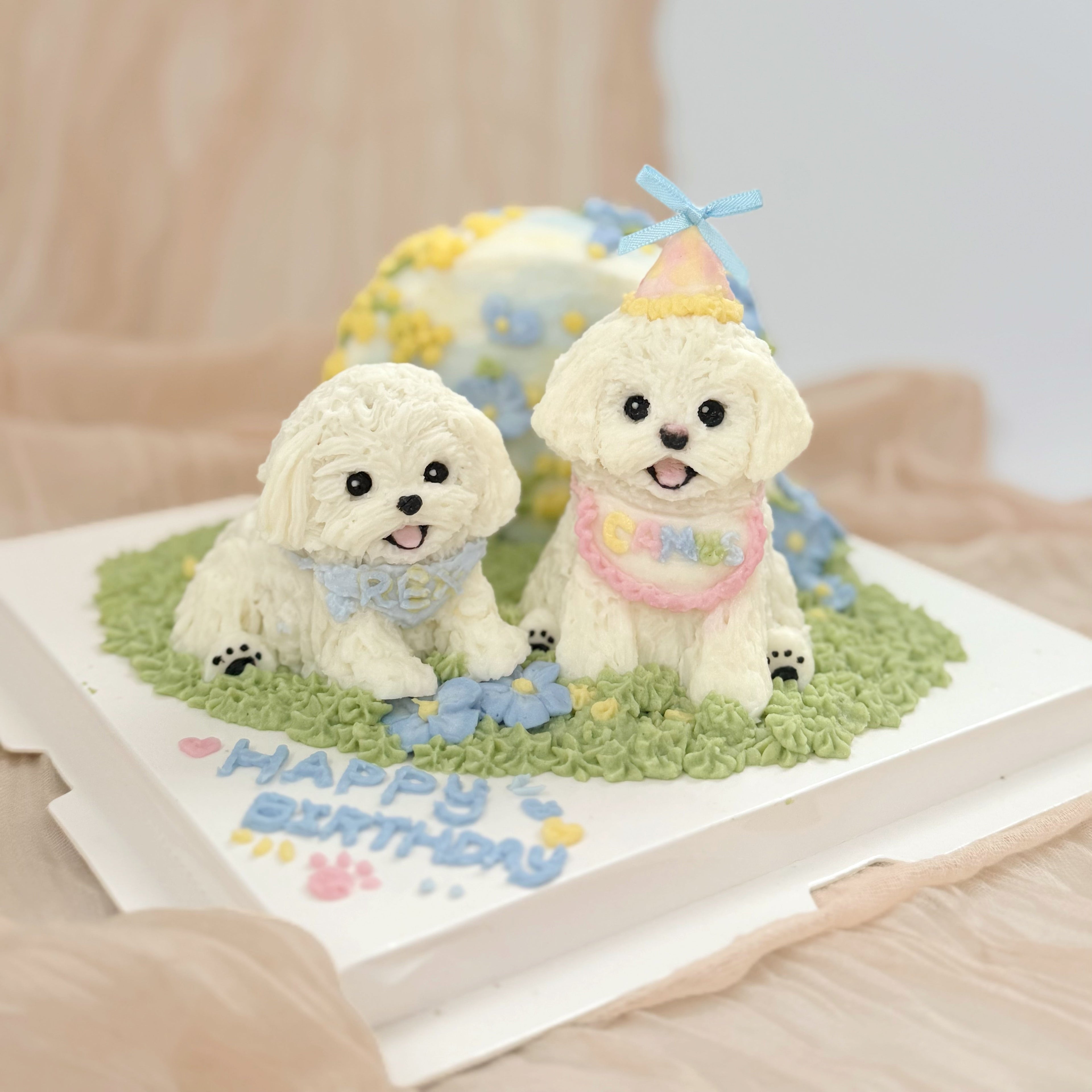 【Customized】Blooming Pawscape 3D Pet Cake