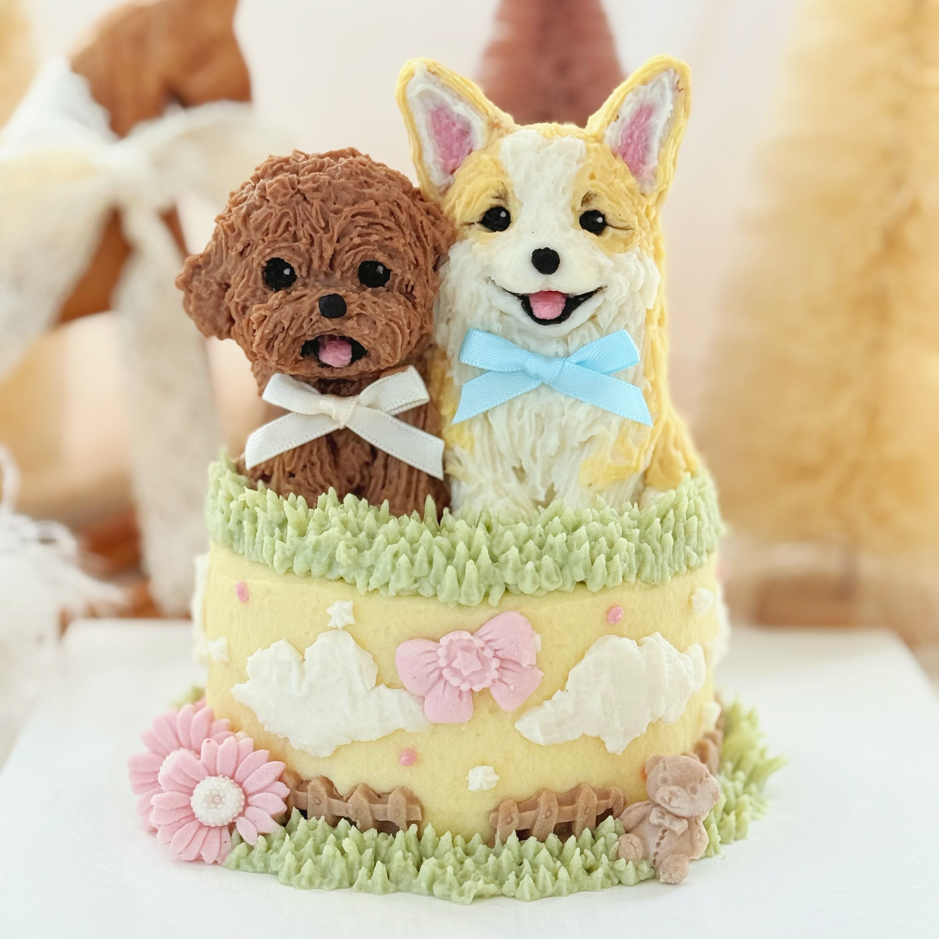 【Customized】4 inch Meadow Pet Cake