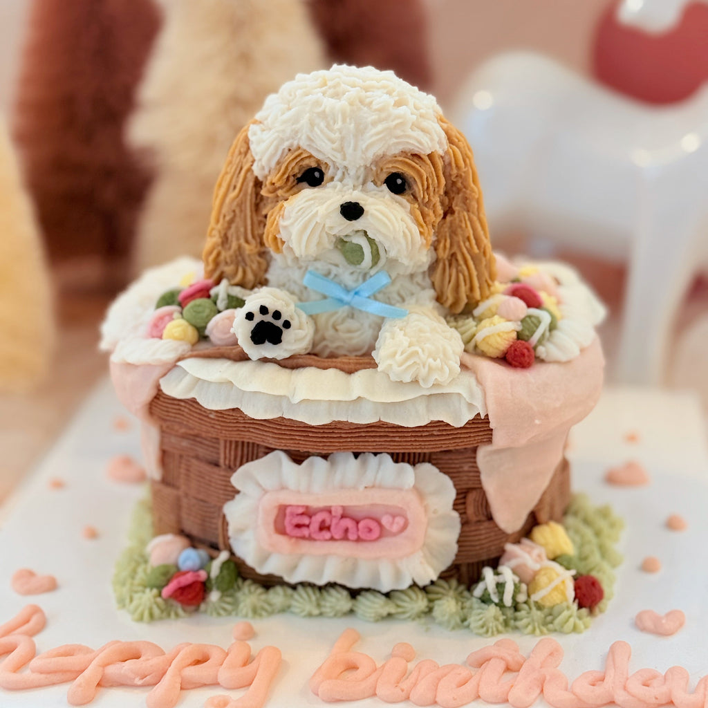 【Customized】Bloomy Pup Basket