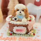 【Customized】Bloomy Pup Basket