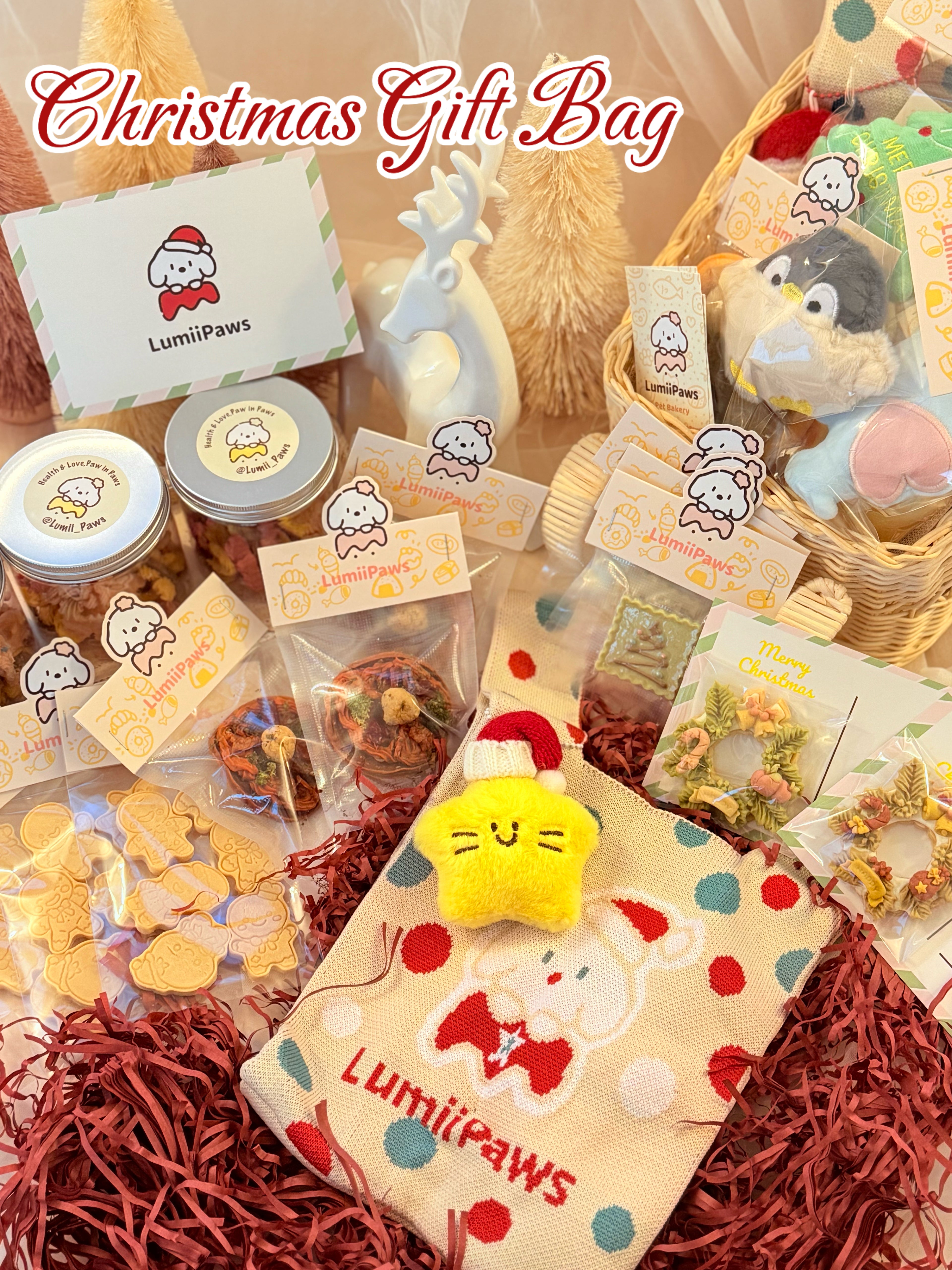 【Holiday Set】 Christmas Gift Bag (Dehydrated Treats)